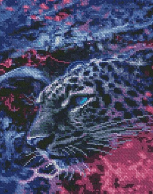 Алмазна мозаїка Космічний леопард